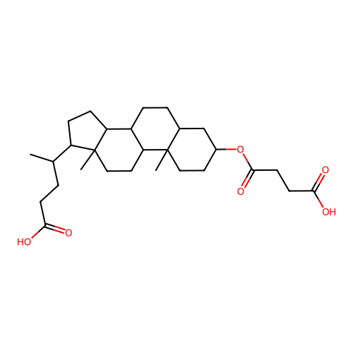 3-[(3-carboxypropanoyl)oxy]cholan-24-oic acid structure
