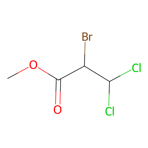 Propanoic acid, 2-bromo-3,3-dichloro-, methyl ester structure