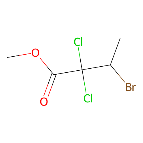 Methyl 3-bromo-2,2-dichlorobutanoate structure