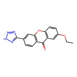 2-Ethoxy-6(5-tetrazolyl)xanthone structure