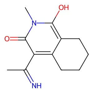 5,6,7,8-Tetrahydro-3-hydroxy-4-(1-iminomethyl)-2-methylisoquinolin-1(2H)-one structure