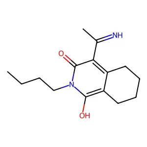 5,6,7,8-Tetrahydro-2-butyl-3-hydroxy-4-(1-iminoethyl)isoquinolin-1(2H)-one structure