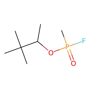Phosphonofluoridic acid, methyl-, 1,2,2-trimethylpropyl ester, (R)- structure