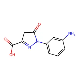 1H-Pyrazole-3-carboxylic acid, 1-(3-aminophenyl)-4,5-dihydro-5-oxo- structure