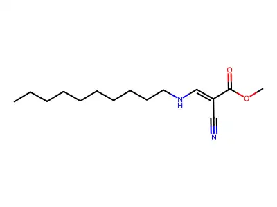 Methyl 2-cyano-3-(decylamino)prop-2-enoate structure