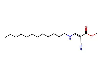Methyl 2-cyano-3-(dodecylamino)prop-2-enoate structure
