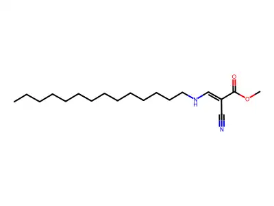 Methyl 2-cyano-3-(tetradecylamino)prop-2-enoate structure