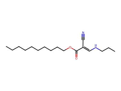 Decyl 2-cyano-3-(propylamino)prop-2-enoate structure