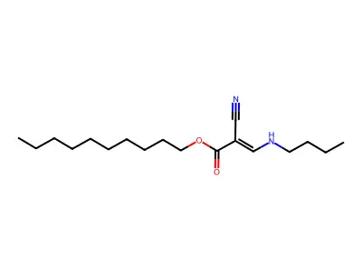 Decyl 3-(butylamino)-2-cyanoprop-2-enoate structure