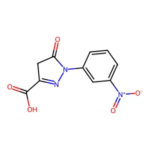 1H-Pyrazole-3-carboxylic acid, 4,5-dihydro-1-(3-nitrophenyl)-5-oxo- structure
