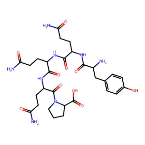 H-Tyrosyl-glutaminyl-glutaminyl-glutaminyl-hydroxyproline structure