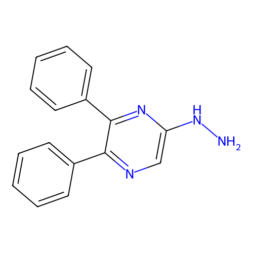 5-Hydrazinyl-2,3-diphenylpyrazine structure