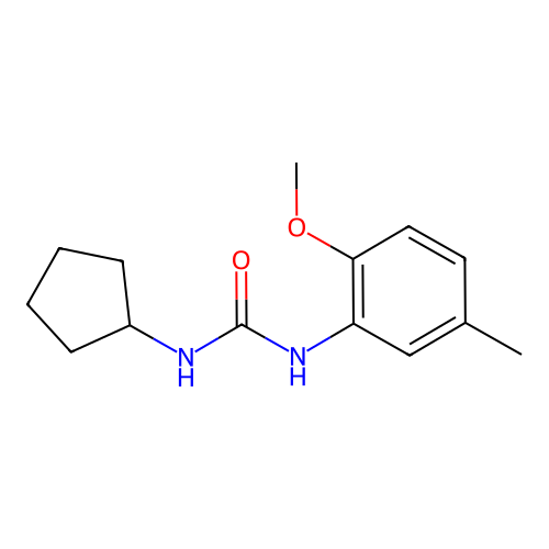 1-Cyclopentyl-3-(2-methoxy-5-methylphenyl)urea structure