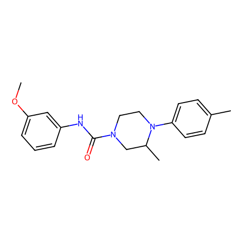 N-(3-methoxyphenyl)-3-methyl-4-(4-methylphenyl)piperazine-1-carboxamide structure