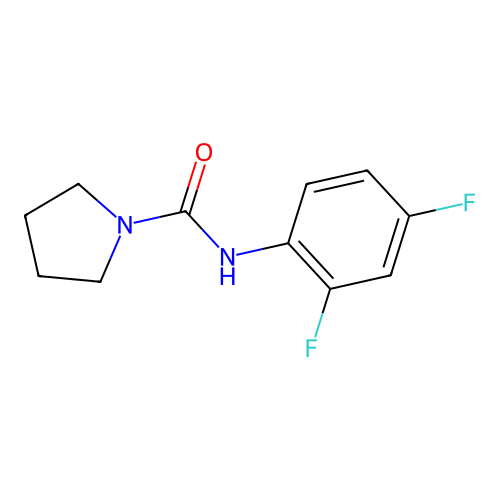 N-(2,4-difluorophenyl)pyrrolidine-1-carboxamide structure