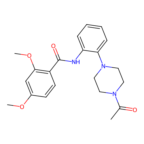N-[2-(4-acetylpiperazin-1-yl)phenyl]-2,4-dimethoxybenzamide structure