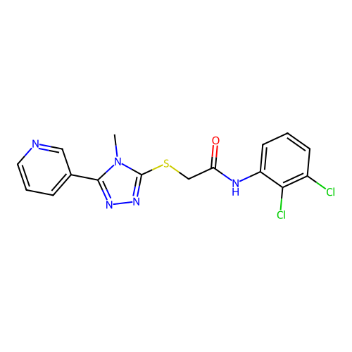 N-(2,3-dichlorophenyl)-2-[(4-methyl-5-pyridin-3-yl-1,2,4-triazol-3-yl)sulfanyl]acetamide structure