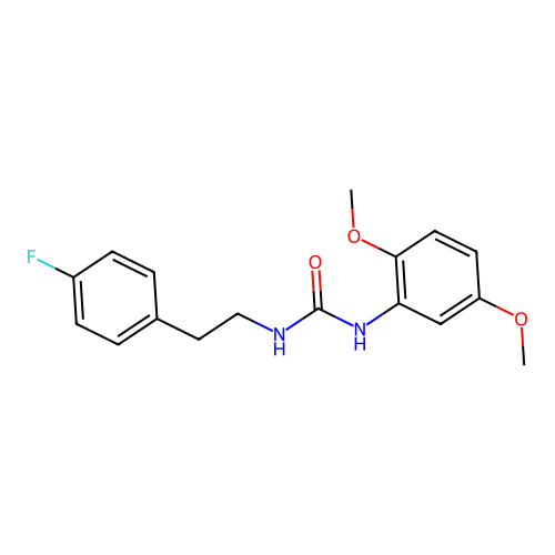 1-(2,5-Dimethoxyphenyl)-3-[2-(4-fluorophenyl)ethyl]urea structure