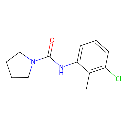 N-(3-chloro-2-methylphenyl)pyrrolidine-1-carboxamide structure