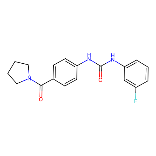 1-(3-Fluorophenyl)-3-[4-(pyrrolidine-1-carbonyl)phenyl]urea structure