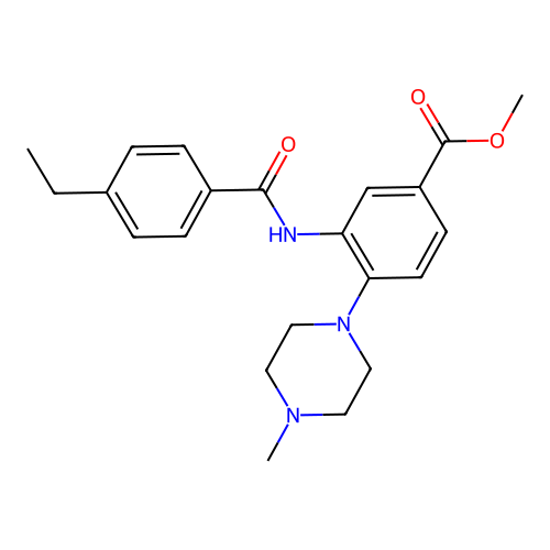 Methyl 3-(4-ethylbenzamido)-4-(4-methylpiperazin-1-YL)benzoate structure