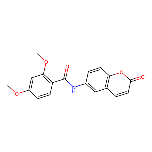 2,4-dimethoxy-N-(2-oxo-2H-chromen-6-yl)benzamide structure