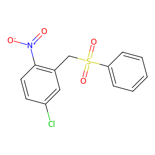 Benzene, 4-chloro-1-nitro-2-[(phenylsulfonyl)methyl]- structure
