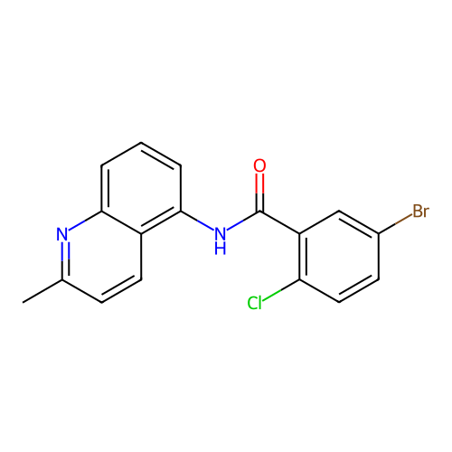 5-bromo-2-chloro-N-(2-methylquinolin-5-yl)benzamide structure