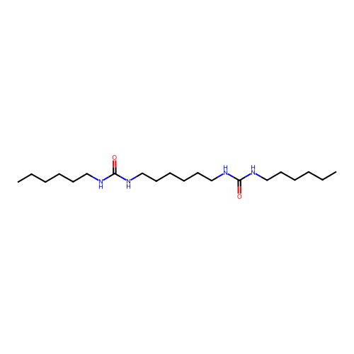 N,N''-hexane-1,6-diylbis[N'-hexylurea] structure