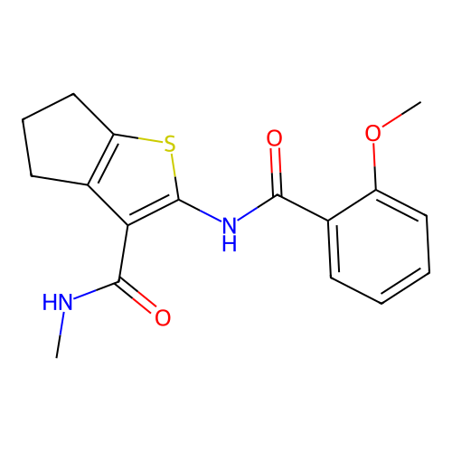 2-(2-methoxybenzamido)-N-methyl-4H,5H,6H-cyclopenta[b]thiophene-3-carboxamide structure