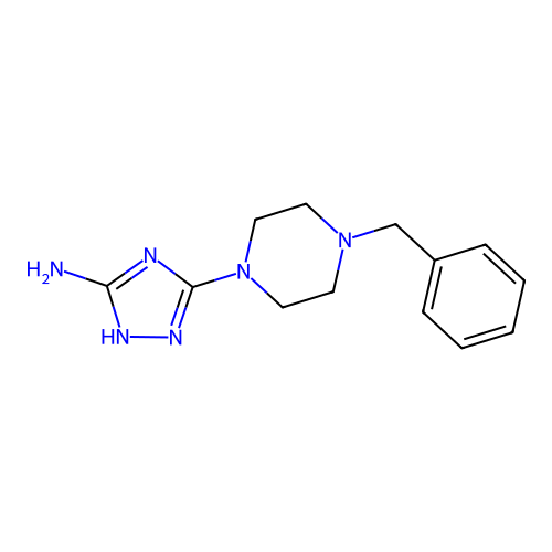 5-(4-benzylpiperazino)-1H-1,2,4-triazol-3-ylamine structure