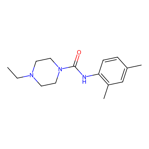 N-(2,4-dimethylphenyl)-4-ethylpiperazine-1-carboxamide structure