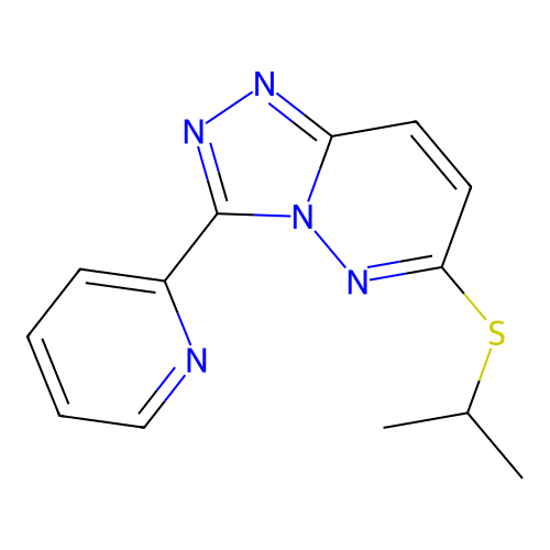 6-(Isopropylthio)-3-(pyridin-2-yl)-[1,2,4]triazolo[4,3-b]pyridazine structure