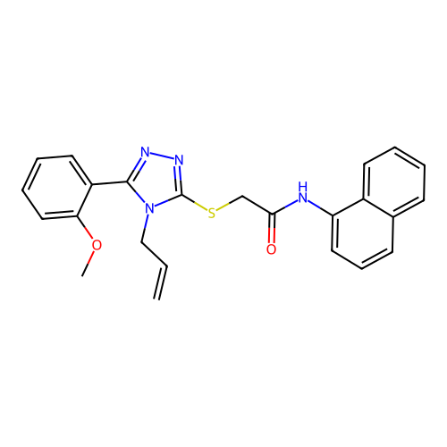 2-{[5-(2-methoxyphenyl)-4-(prop-2-en-1-yl)-4H-1,2,4-triazol-3-yl]sulfanyl}-N-(naphthalen-1-yl)acetamide structure
