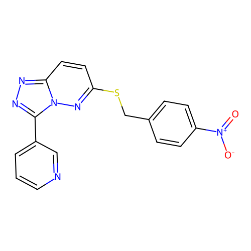 6-((4-Nitrobenzyl)thio)-3-(pyridin-3-yl)-[1,2,4]triazolo[4,3-b]pyridazine structure