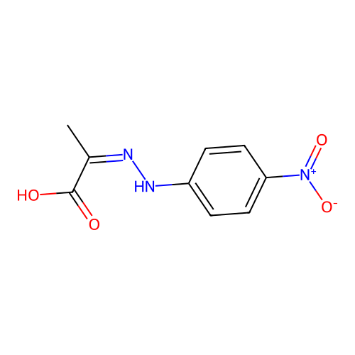 Propanoic acid, 2-[(4-nitrophenyl)hydrazono]- structure