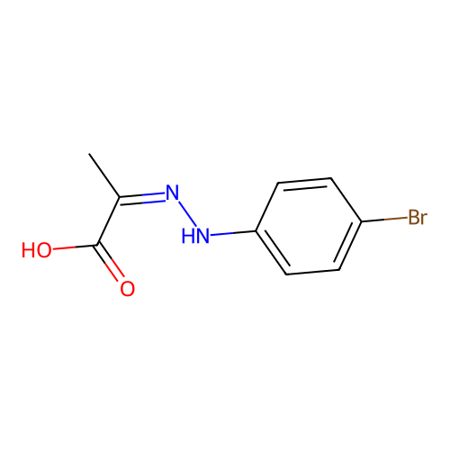 Propanoic acid, 2-[(4-bromophenyl)hydrazono]- structure