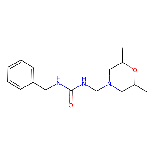 1-Benzyl-3-[(2,6-dimethylmorpholin-4-yl)methyl]urea structure