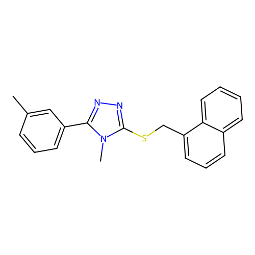 4-methyl-3-(3-methylphenyl)-5-[(naphthalen-1-ylmethyl)sulfanyl]-4H-1,2,4-triazole structure