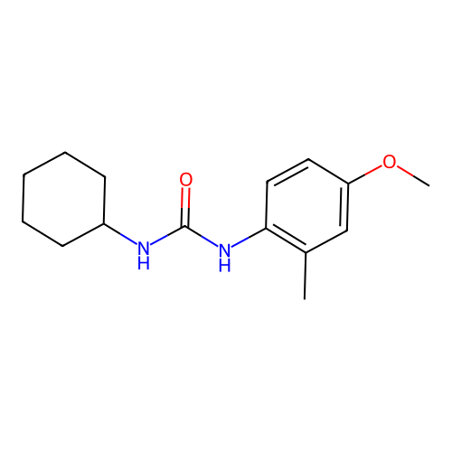 1-Cyclohexyl-3-(4-methoxy-2-methylphenyl)urea structure