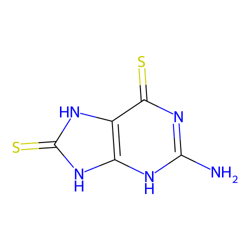 2-amino-7,9-dihydro-3H-purine-6,8-dithione structure