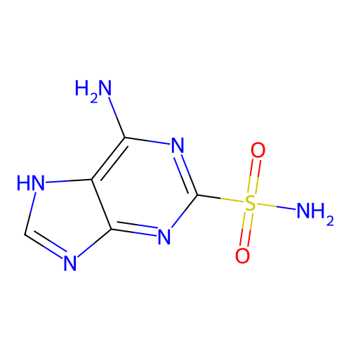 6-amino-7H-purine-2-sulfonamide structure