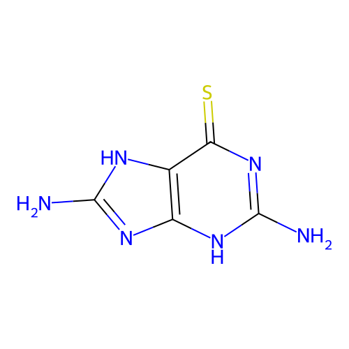 2,8-Diamino-3,7-dihydropurine-6-thione structure