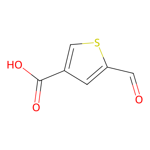 5-Formylthiophene-3-carboxylic acid structure