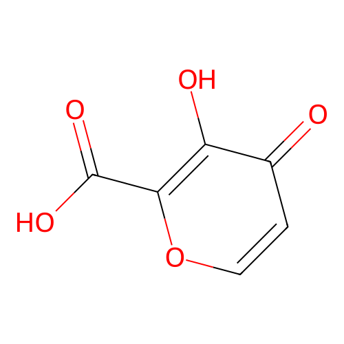 3-Hydroxy-4-oxo-4H-pyran-2-carboxylic acid structure