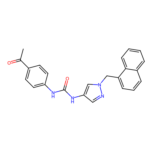 1-(4-Acetylphenyl)-3-[1-(naphthalen-1-ylmethyl)pyrazol-4-yl]urea structure