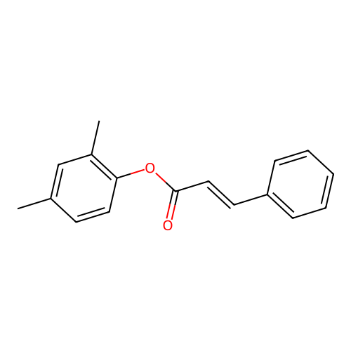 2-Propenoic acid, 3-phenyl-, 2,4-dimethylphenyl ester structure