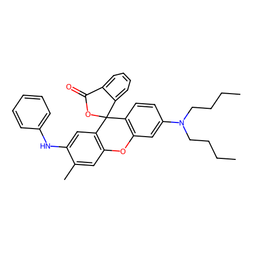2-Anilino-6-dibutylamino-3-methylfluoran structure
