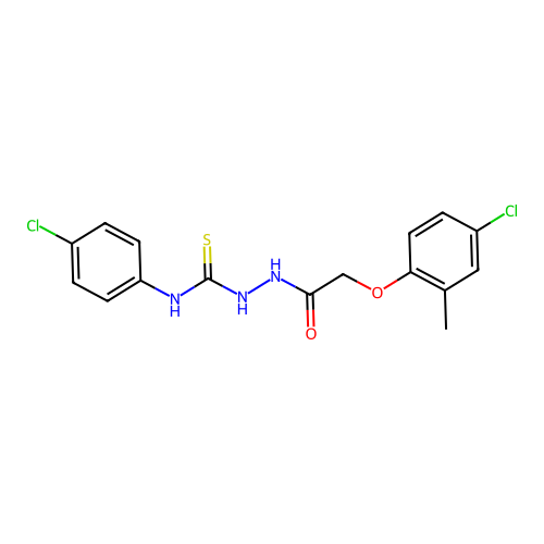 1-(2-(4-Chloro-2-methylphenoxy)acetyl)-4-(4-chlorophenyl)thiosemicarbazide structure