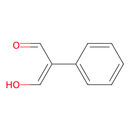 (Z)-3-Hydroxy-2-phenylacrylaldehyde structure